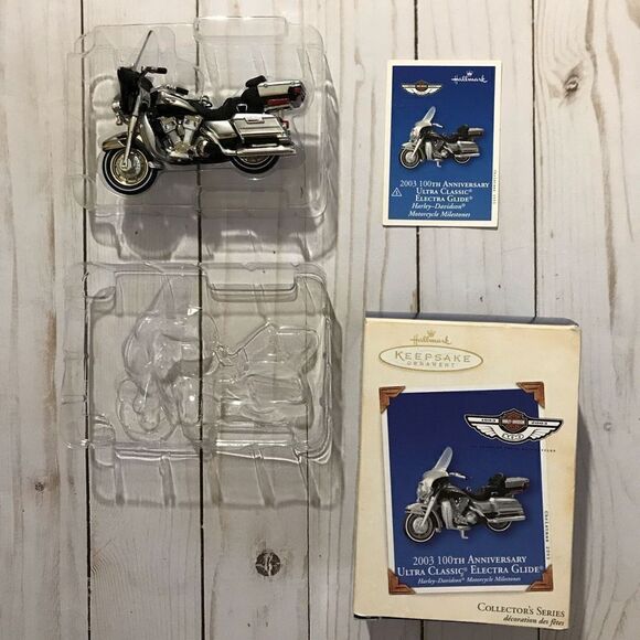 Hallmark Harley Davidson motorcycle ornament box collectible 100th anniversary - Picture 6 of 6